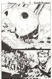 Chris Bachalo - Uncanny X-men -  Cyclops, Future Jubilee, Magneto, Emma Frost, Magik, & Future Colossus Splash - Comic Strip
