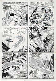 John Romita - Fantastic four - Reed Johnny & Crystal - Planche originale