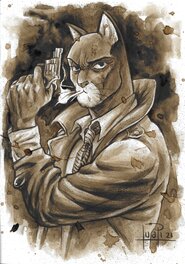 Juapi - Blacksad - Hommage à Guarnido - Original Illustration