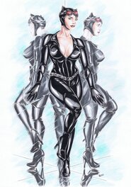 Gilbert Corni - Catwoman par Corni - Illustration originale