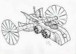 Mike Jimmy Lortia De Bruin - Spaceship - Original Illustration