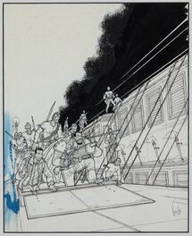 Fred Simon - Rails couverture tome1 - Planche originale