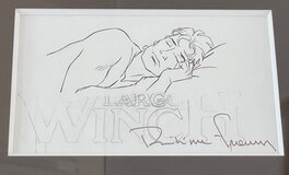 Dessin original Largo Winch, héros endormi