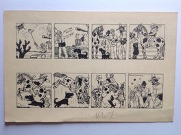Marcel Prangey - Prangey Planche Originale 5 Oncle Mitouflard Chasse Papillon , Album BD Genre Tintin Éo Année 30 pour NESTLÉ - Planche originale