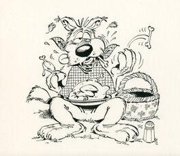Gotlib - Le Loup - Original Illustration