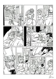 Planche originale - Les Arcanes de la Maison Fleury - Tome 1 Le Rossignol , planche 9