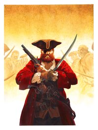 Stefano Carloni - Barbe-Rouge - Les Chiens de Mer, illustration de couverture - Original Cover