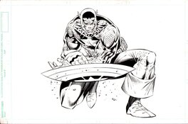 Rob Liefeld - Captain America - Illustration originale