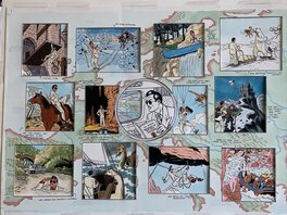 Ted Benoit - Ted BENOIT SUPERBE ET RARE PLANCHE COULEUR - Comic Strip