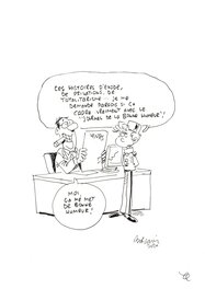 Philippe Bercovici - Dessin refusé pour annoncer la sortie du tome 3 de Spirou l'espoir malgré tout - Original Illustration