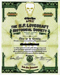 Mon certificat d'appartenance à la H-P LOVECRAFT HISTORICAL SOCIETY Mon certificat d'appartenance à la H-P LOVECRAFT HISTORICAL SOCIETY