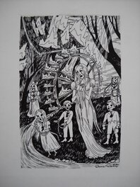 Dame Darcy - "Le Moulin Hanté - The Haunted Mill" - Illustration originale