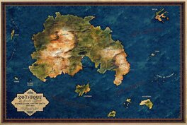 La carte de Zothique incluse dans le coffret. La carte de Zothique incluse dans le coffret.