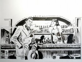 Jordi Bernet - Torpedo et CICCA - Illustration originale