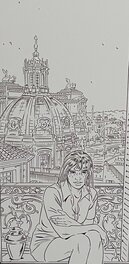 Zoom sur Marie et la vue sur Rome