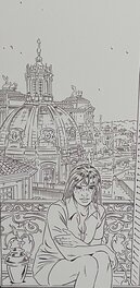 Zoom sur Marie et la vue sur Rome Zoom sur Marie et la vue sur Rome