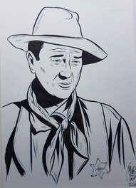 Frédéric Marniquet - John WAYNE - Original Illustration