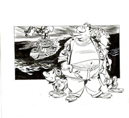 Didier Conrad - Les Innommables - Le Bateau - Illustration originale