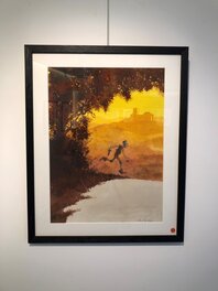 Planche encadrée exposée Galerie Glénat en 06/2021