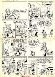 Maurice Tillieux - 1961 - César et Ernestine, "Le fond du tonneau" - Planche originale