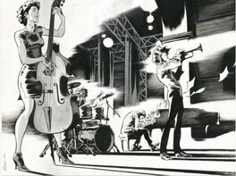 Roger - Jazz Maynard - la force de la musique. - Original Illustration