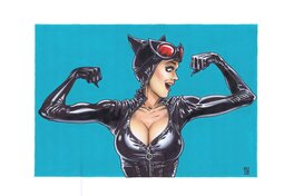 Lorenzo Bovo - Catwoman par Bovo - Illustration originale