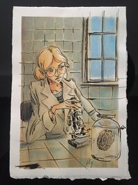 Pierre-Henry Gomont - Marianne Ruby - La Fuite du cerveau - Illustration originale