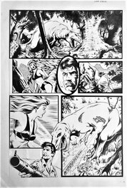 Emir Ribeiro - Jungle et dinosaures pl 1 - Planche originale