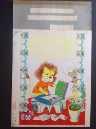 L'original avec son Calque ( Lettrage Photocopié et collé sur Le Calque en Haut ) .