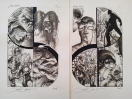 Simone Bianchi - ASTONISHING X-MEN GHOST BOX. - Planche originale