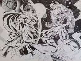 Claudio Castellini - X- MEN: COLOSSUS vs GLADIATOR. - Original Illustration