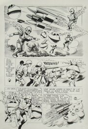 Planche originale - Les hommes de fer attaquent, planche 11 - Magazine Sunny Sun n°6 (Mon Journal)