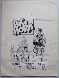La Couverture Originale du BIG HORN 5 au format entier de 19 X 25,5 Cm , Éo Bd Petit Format S.E.R 1958