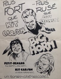 Rémy Bordelet RÉMY , Pub Annonce 1 , Les Héros BIG HORN & Petit Renard , Bd Petit Format BIG HORN 1 Atelier Chott 1957