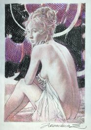 Andréi Arinouchkine - Outlake in Rose - Original Illustration