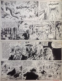 Giraud Blueberry 5 Planche Originale 36 La Piste des Navajos - Pilote 330 de 1966 et BD Éo Dargaud 1969 Album