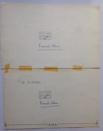 La Verso de La Planche originale au format entier : 38 X 49,5 Cm...avec indication , tampon ....