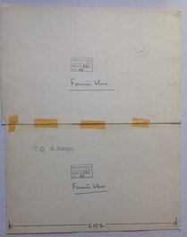 La Verso de La Planche originale au format entier : 38 X 49,5 Cm...avec indication , tampon .... La Verso de La Planche originale au format entier : 38 X 49,5 Cm...avec indication , tampon ....