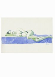 Leone Frollo - Femme allongée - Original Illustration