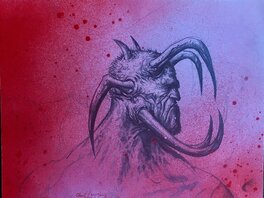 Clint Langley - Demon - Illustration originale