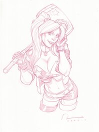 Chad Hardin - Harley Quinn - Illustration originale