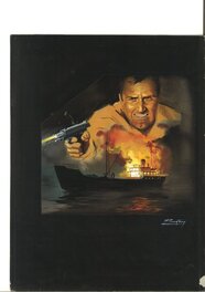 Michel Gourdon - Cargo en feu - Planche originale