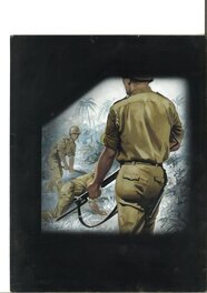 Michel Gourdon - La guerre - Illustration originale