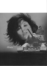 Michel Gourdon - Tank à la brune - Illustration originale