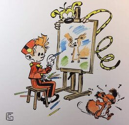 Claire Guerif - Claire Guérif , hommage à Franquin - Original Illustration