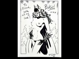 Chris Malgrain - Batgirl Illustration à l'encre de chine, travail de commission, signée en bas à droite et daté 2015 30 x 21 cm - Comic Strip