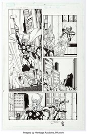 Ron Lim Scott Koblish - Spider-Man Team-Up # 4 Histoire Page 6 Art original Thor (Marvel Comics, 2005) - Comic Strip