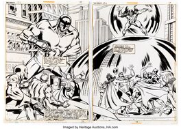 Bob Brown Dave Cockrum - The Avengers #126 Double Splash Page 14-15 Production Stat (Marvel, 1974) - Planche originale
