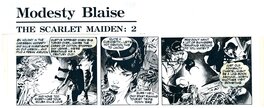 Neville Colvin - Modesty Blaise | Colvin, Neville The Scarlet Maiden sunday page top tier - Planche originale