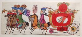 Ronald Searle Dessin illustration Couleur Directe Père Noêl Ambassadeurn, Couverture Calendrier Sensations éditions Draeger 1963